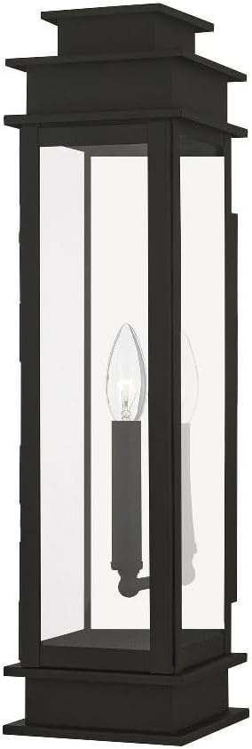 Livex Lighting 20207-07 Transitional One Light Outdoor Wall Lantern from Princeton Collection in Bronze/Dark Finish