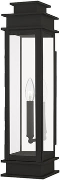 Livex Lighting 20207-07 Transitional One Light Outdoor Wall Lantern from Princeton Collection in Bronze/Dark Finish