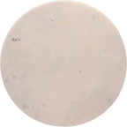 Multi-Purpose Round Shape Marble Cheese Tray | Cutting Board. Solid Large White With Non-Slip Feet For Stability & Scratch Protection. Easy To Clean,Trivet,White (11x11x0.5 Inches)