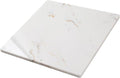 White Marble Cutting Board For Kitchen, 16x16 Inch Large Marble Slab Pastry Board With Non-Slip Feet For Baking, Cheese, Charcuterie, Chocolate, Pack Of 1 Piece