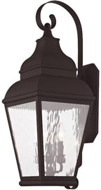 Livex Lighting 2605-07 Exeter 3-Light Outdoor Wall Lantern, Bronze
