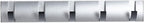 Wall-Mounted Coat Hooks, Silver Black