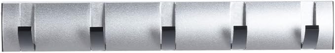 Wall-Mounted Coat Hooks, Silver Black
