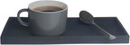 DNC Bathroom Counter Tray, 11.8" Silicone Vanity Tray, Kitchen Sink Soap Tray for Dish Holder Dispenser Countertop Toilet Tank Desk Organizer Black
