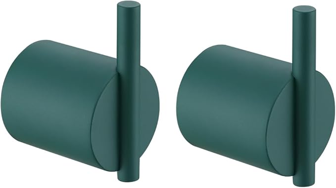 RANDOM Dark Green Towel Hooks for Bathrooms Round Shower Hooks SUS304 Stainless Steel Wall Mount Coat Hooks.96068-8DKG