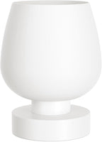 Touch Table Lamp for Nightstand - Small Bedside Lamp for Bedroom Living Room Night Stands, Desk Lamp with White Glass Shade for Small Spaces, 3 Way Dimmable, LED Bulbs, Gifts