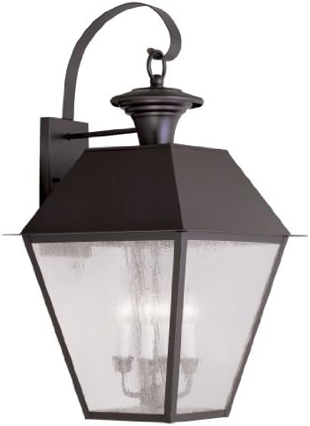 Livex Lighting 2172-07 Mansfield 4-Light Outdoor Wall Lantern, Bronze
