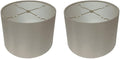 Royal Designs, Inc. HB-610-18GR-2 Shallow Drum Hardback Lamp Shade, 17 x 18 x 11.5, Gray, 2-Pack