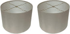 Royal Designs, Inc. HB-610-18GR-2 Shallow Drum Hardback Lamp Shade, 17 x 18 x 11.5, Gray, 2-Pack