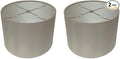 Royal Designs, Inc. HB-610-12GR-2 Shallow Drum Hardback Lamp Shade, 11 x 12 x 8.5, Gray, 2-Pack