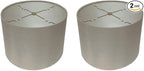 Royal Designs, Inc. HB-610-12GR-2 Shallow Drum Hardback Lamp Shade, 11 x 12 x 8.5, Gray, 2-Pack