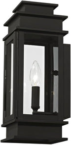 Livex Lighting 2013-04 Transitional One Light Outdoor Wall Lantern from Princeton Collection in Black Finish