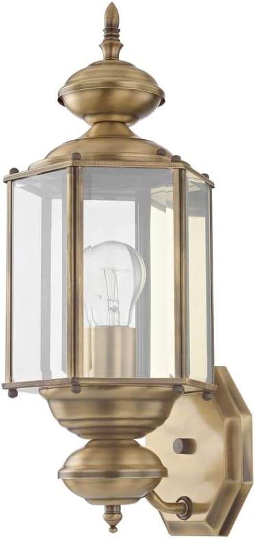 Livex Lighting 2006-02 Basics 1 Light PB Outdoor Wall Lantern, Polished Brass