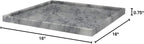 Natural Marble Stone Tray - Hand Carved, Polished Marble Bathroom Tray w/Non-Slip Rubber Pads – Compact Marble Vanity Tray in 3 Shapes - Versatile, Luxury Stone Tray for Bathroom, Kitchen & More