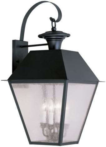 Livex Lighting 2172-04 Mansfield 4-Light Outdoor Wall Lantern, Black