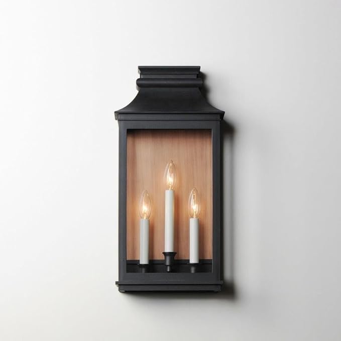 Maxim Savannah Vx 3 Light Outdoor Candle Style Wall Lantern with Antique Copper/Black Oxide Finish