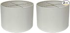 Royal Designs, Inc. HB-610-18WH-2 Shallow Drum Hardback Lamp Shade, 17 x 18 x 11.5, White, 2-Pack