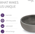 Crescent Garden Extra Large Outdoor Planter Bowl with Drain Hole for Water Gardens, Fountain, Landscaping - 40" W x 15" H (Caviar Black)