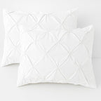 Pinch Pleated Standard Pillow Shams Set Of 2 White 600 Thread Count Super Soft White Pinch Pillow Shams Standard 20" x 26" Size 100% Egyptian Cotton Decorative Pinch Pleated Bed Pillow Covers Set of 2
