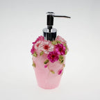 LUANT Vintage Pink Bathroom Accessories, 5Piece Bathroom Accessories Set, Bathroom Set Features, Soap Dispenser, Toothbrush Holder, Tumbler & Soap Dish - Bath Gift Set (Pink)