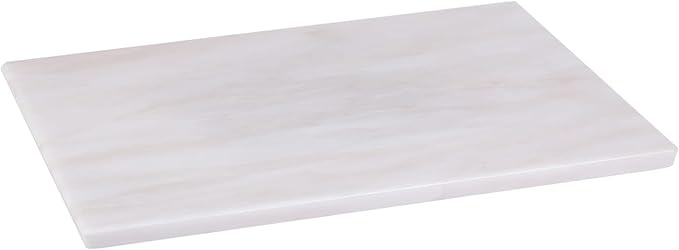 Koville African Natural Marble Cutting Board for Kitchen, 16x12inch Large Hand Crafted Marble Slab for Cheese, Charcuterie, Pastry Board - Wedding Gift, House Warming Gift