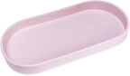 Pink Small Tray (11.8 inch), Oval Tray for Kitchen Counter, Bathtub Bathroom Vanity Items, Countertop Organizer, Coffee Accessory, Bar, Serving Seasoning, Salt and Pepper, Soap, Perfume.