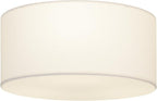Semi Flush Mount Ceiling Light Fixture,13inch Light Fixtures Ceiling Mount,3-Light Drum Light Fixture with White Shade,Modern Close to Ceiling Lamps for Living Room, Bedroom, Dining Room,Entryway