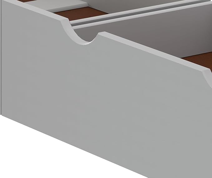 Underbed Storage Drawers, Set of 2, Solid Wood Rolling Organizers, Fits Bed Frames 9.75 Inches or Higher, Interior Dimensions 35 in. W x 19.25 in. D x 8 in. H, Dove Gray