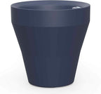Crescent Garden Rim TruDrop Planter, Self-Watering Plant Pot, 18-Inch (Midnight)