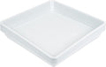 MECCANIXITY Plant Pot Saucer 7 Inch Plastic Square Flower Drip Tray for Indoor Outdoor, White Pack of 6