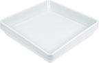 MECCANIXITY Plant Pot Saucer 7 Inch Plastic Square Flower Drip Tray for Indoor Outdoor, White Pack of 6