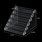 PMMASTO Tiered Spice Rack, Seasoning Organizer, Clear Acrylic Vertical Shelves Can Organizer for Countertop, Cabinet, Pantry, Kitchen Organization and Storage - 6 Tier