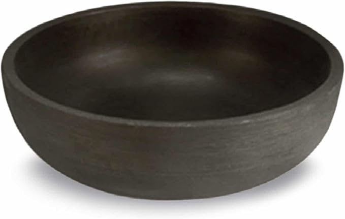Crescent Garden Large Outdoor Planter Bowl – Double-Walled Resin Pot with Drain Hole for Water Gardens, Fountains, Decorative Landscaping - 30" W x 12" H (Old Bronze Color)
