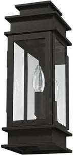 Livex Lighting 2013-01 Transitional One Light Outdoor Wall Lantern from Princeton Collection Finish, Antique Brass