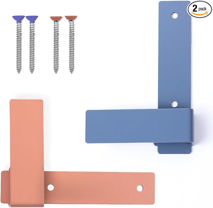 Decorative Wall Hooks-Set of 2 Chic Coat Hooks for Wall Mount. Perfect for Hanging Coats, Clothes, Towels, Backpacks Or Hats. Modern Heavy Duty Metal Hooks (Pastel Set)