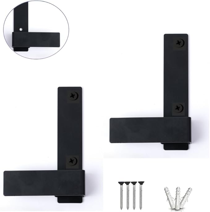 Decorative Wall Hooks-Set of 2 Chic Coat Hooks for Wall Mount. Perfect for Hanging Coats, Clothes, Towels, Backpacks Or Hats. Modern Heavy Duty Metal Hooks (Black Set)