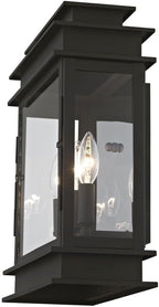 Livex 20204-07 Transitional Three Light Outdoor Wall Lantern from Princeton Collection in Bronze/Dark Finish