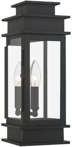 Livex Lighting 2013-04 Transitional One Light Outdoor Wall Lantern from Princeton Collection in Black Finish