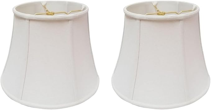 Royal Designs, Inc. BSO-708-12WH-2 Modified Bell Basic Lamp Shade, 7.5 x 12 x 9.5, White, 2-Pack