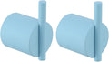 RANDOM Clear Sky Blue Towel Hooks for Bathrooms Round Shower Hooks Stainless Steel Wall Mount Coat Hook.96068-8CKB