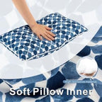 Outdoor Lumbar Pillows - Decorative Pillows with Insert Included Set of 2 Outdoor Pillows for Patio Furniture 12x20 Inch