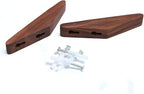Pack 6 Wood Wall Hooks, Black Walnut Coat Minimalist Design Heavy Duty Robe Hook Wall Mounted Rustic Wooden Hooks Clothes Hanger Hat Rack for Hanging Bathroom Towels.