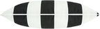 FUNHOME Outdoor Lumbar Pillows for Patio Furniture,12x20 Inch Decorative Pillows Set of 2 with Insert,Hidden Zipper Water Resistant Headrests for Sofa Couch Chair(Black White Stripe)