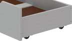 Underbed Storage Drawers, Set of 2, Solid Wood Rolling Organizers, Fits Bed Frames 9.75 Inches or Higher, Interior Dimensions 35 in. W x 19.25 in. D x 8 in. H, Dove Gray