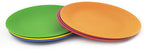 KX-WARE Plastic Plates Set of 24 - Unbreakable and Reusable 9.875 inches Dinner Plates, Multicolor | Dishwasher Safe, BPA Free