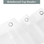 Magnetic Shower Curtain Liner with Magnetic Splash Guard Clips for Leak Proof, Bottom Magnets, Lightweight, BPA & PVC Free, 72x72, White Frost