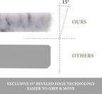 Koville Italian Carrara Marble Cutting Board for Kitchen, 16x20inch Extra Large Hand Crafted Marble Slab for Cheese, Charcuterie, Pastry Board - Wedding Gift, House Warming Gift