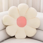 Sioloc Flower Pillow Shaped Throw Pillow Butt Cushion Floor Pillow,Seating Cushion,Cute Room Decor & Plush Pillow for Bedroom Sofa Chair(White,15.7'')