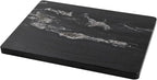 Natural Black Marble Pastry and Cutting Board, 12x16x0.7 Inch, Heavy for Dough Chocolate, Pack of 1