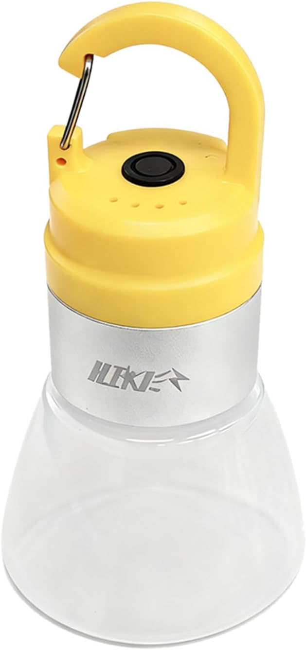 NxyznmqlCamping Essentials, Rechargeable Waterproof LED Color Changing Light, Waterproof Portable Light with Bottle Adapter, Outdoor Emergency Light (Yellow)